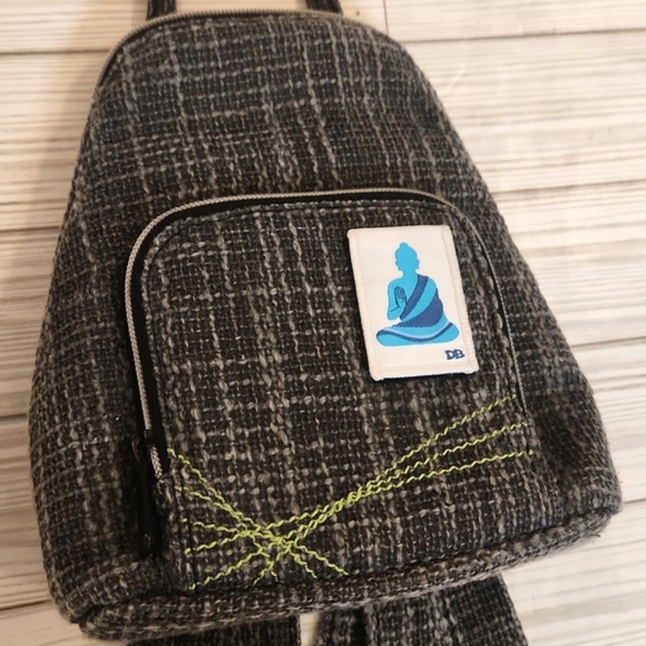 Womens/unisex Dime Bags small gray soft tweed like backpack bag. - Picture 1 of 13